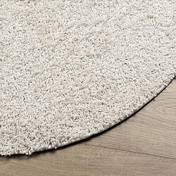 Avis vidaXL Tapis shaggy PAMPLONA poils longs moderne crème Ø 280 cm