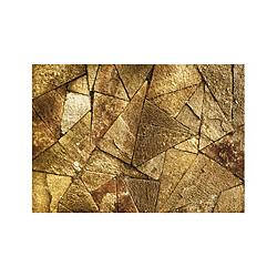 Artgeist Papier peint - Pavement Tiles (Golden) [350x245]