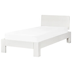 Beliani Lit simple 90 x 200 cm en bois blanc ROYAN