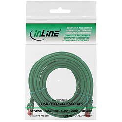 Câble de raccordement InLine® S / FTP PiMF Cat.6 250 MHz sans cuivre, sans halogène, vert 10 m