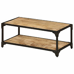 Maison Chic Table basse,Table Console Table d'appoint, Table pour salon 90x45x35 cm Bois de manguier massif brut -MN52960