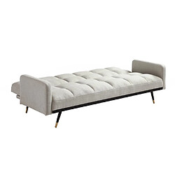 Acheter Vente-Unique Canapé 3 places convertible en tissu beige ROREMA