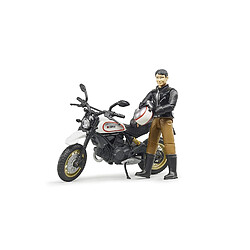 Avis Bruder 63051 Ducati Scrambler Desert Sled Moto avec figurine conducteur et accessoires (la couleur peut varier)