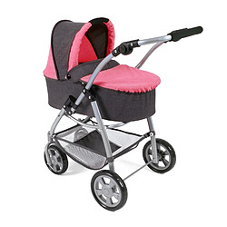 Bayer Chic 2000 Poussette pour poupées, 3 en 1 EMOTION - anthracite-rose pas cher