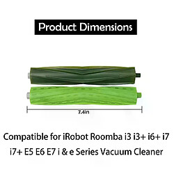 Jeu de rouleaux à brosses en caoutchouc multi surfaces AD 4, pièces de rechange compatibles avec le Kit de réapprovisionnement IRobot Roomba I & E Series