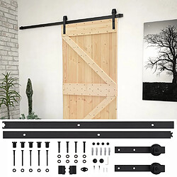 vidaXL Porte coulissante avec kit de quincaillerie 90x210cm Pin massif