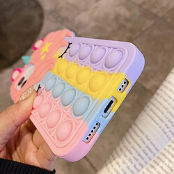 Universal Cartoon Unicorn Phone Case Rainbow Silicone Soft Cover Fidget Toy pour Apple iPhone