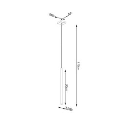 Luminaire Center Suspension Pastelo Acier Or pas cher