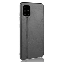 Avis Wewoo Coque Pour Galaxy A51 antichoc couture peau de vache motif PC + PU + TPU Case noir