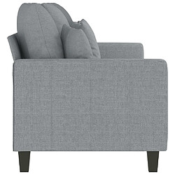 Avis vidaXL Canapé à 3 places Gris clair 180 cm Tissu