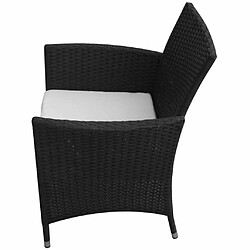 Acheter Maison Chic Mobilier à dîner 7 pcs de jardin avec coussins - Ensemble table et chaises d'extérieur - Salon/Mobilier de jardin classique Résine tressée Noir -MN47218