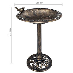 Acheter vidaXL Baignoire de jardin pour oiseaux Bronze Plastique