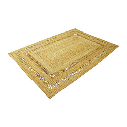 Vente-Unique Tapis tressé ajouré 100% jute - 160 x 230 cm - Naturel - JARAVI