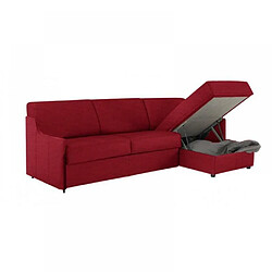 Acheter Inside 75 Canapé d'angle LUNA EXPRESS 160*197 *16 cm sommier lattes renatonisi tweed rouge