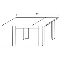 Acheter Pegane Table de salle à manger extensible coloris Chêne vieilli - Longueur 138 - 156 x Profondeur 88 x Hauteur 76 cm