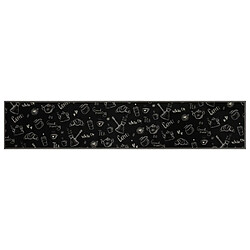 vidaXL Tapis de cuisine lavable imprimé Morning noir 60x300 cm velours