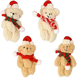 Universal 4pcs peluche ours sapin de noël pendentif souple mini ours jouet jouet lovely blush ours garçon fille