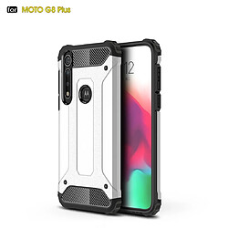 Wewoo Coque Renforcée Etui combiné Moto G8 Plus pour TPU + PC Argent