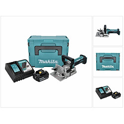 Makita DPJ 180 RG1J Machine à rainurer sans fil 18 V 100 mm + 1x Batterie 6,0 Ah + Chargeur + Makpac