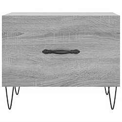 Maison Chic Table basse,Table Console Table d'appoint, Table pour salon Sonoma gris 50x50x40 cm Bois d'ingénierie -MN72980 pas cher