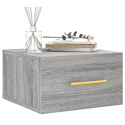 Avis Maison Chic Lot de 2 Tables de Chevet murales - Tables de Nuit sonoma gris 35x35x20 cm