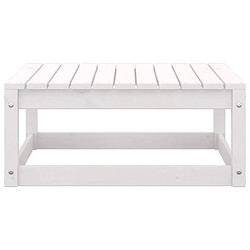 vidaXL Repose-pied de jardin 70x70x30 cm blanc bois de pin solide