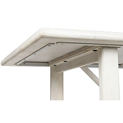 Avis Pegane Table à manger, table de repas en bois de manguier coloris blanc - longueur 213 x profondeur 96 x Hauteur 76,50 cm