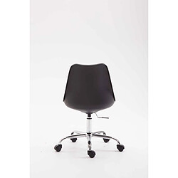 Avis Decoshop26 Chaise de bureau tabouret à roulette hauteur réglable noir TABO10022