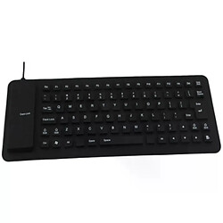 Clavier d'ordinateur 85 touches en silicone, clavier souple et silencieux, clavier filaire USB, mini-ordinateur portable, clavier pliable et étanche