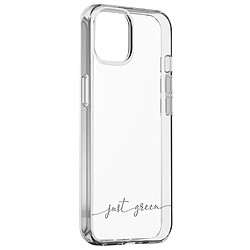 BIGBEN Coque iPhone 13 Infinia Transparente - 100% Plastique recyclé Just Green