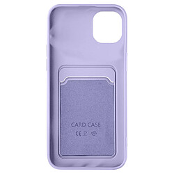 Avizar Coque iPhone 14 Plus Silicone Souple Porte-carte lavande