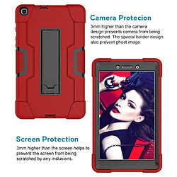 Avis Coque en TPU hybride anti-choc avec béquille rouge/noir pour votre Samsung Galaxy Tab A 8.0 Wi-Fi (2019)/Tab A 8.0 LTE (2019)