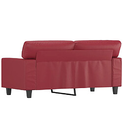 Acheter vidaXL Canapé à 2 places Rouge bordeaux 120 cm Similicuir