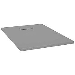 vidaXL Receveur de douche SMC Gris 100x70 cm