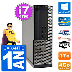 PC Dell OptiPlex 7020 SFF Intel i7-4790 RAM 4Go Disque Dur 1To Windows 10 Wifi - Occasion