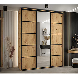 Abiks Meble Armoire DAVOS 5 À Portes Coulissantes 235,2/200/60 3 Portes