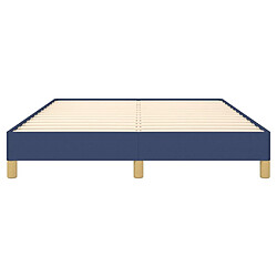 Acheter vidaXL Cadre de lit sans matelas bleu 160x200 cm tissu