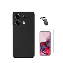 NIS Kit Verre Transparent + Housse Silicone Liquide + Support Magnétique L Redmi Note 13 Pro 4G - Noir