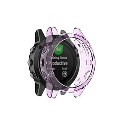 Coque en TPU violet transparent pour votre Garmin Fenix 5/5 Plus