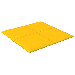 Avis vidaXL Panneaux muraux 12 pcs Jaune 30x30 cm Velours 1,08 m²