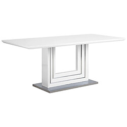 Beliani Table en acier blanc 180 x 90 cm KALONA