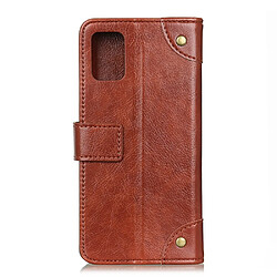 Etui en PU peau de nappa marron pour votre Samsung Galaxy A41 (Global Version)