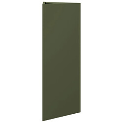 Avis vidaXL Jardinière vert olive triangulaire 30x26x75 cm acier