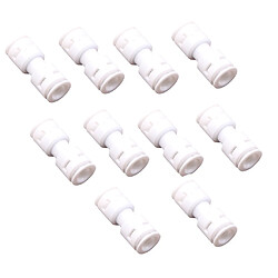 Acheter 10pcs 1/4 ""adaptateur de connexion de robinet à tournant sphérique de tube d'eau à connexion rapide droit