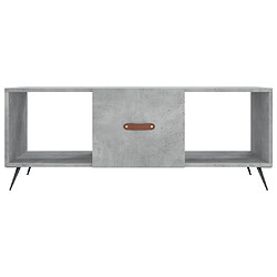 Acheter vidaXL Table basse gris béton 102x50x40 cm bois d'ingénierie