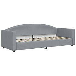 vidaXL Lit de repos sans matelas gris clair 80x200 cm tissu