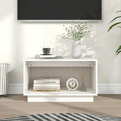 Maison Chic Meuble TV scandinave - Banc TV pour salon Blanc 60x35x35 cm Bois de pin massif -MN39560