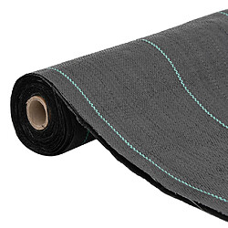 vidaXL Membrane anti-mauvaises herbes noir 1,5x100 m PP