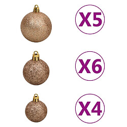 Acheter vidaXL Arbre de Noël artificiel avec LED et boules Vert 150 cm PVC PE