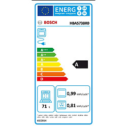 Four intégrable multifonction 71l 60cm a pyrolyse inox - hba573br0 - BOSCH